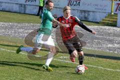 Regionaliga Bayern - FC Ingolstadt II - SV Schalding-Heining - Jessen Leon rot FC Ingolstadt - Buchinger Benedikt grün Schalding - Foto: Jürgen Meyer