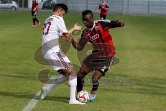 Regionlliga - FC Ingolstadt 04 II - FC Nürnberg - Ihenacho Aloy #11 rot FC Ing - Özdemir Özgür #20 weiss FC Nürnberg -  Foto: Jürgen Meyer