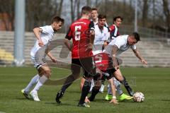 Regionaliga Bayern - FC Ingolstadt 04 - FC Kickers Würzburg - Denz Michael #5 FC Ing II - Posselt Marcel #6 FC Ingolstadt II - Lewerenz Steven #5 Würzburg - Foto: Jürgen Meyer