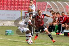 Regionalliga - FC Ingolstadt 04 II - FC Bayern München Amateure - Günther Schmidt J. #13 rot FC Ingolstadt II - Koussou Kodjovi #18 weiss FC Bayern München Amateure - Foto: Jürgen Meyer