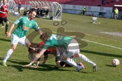 Regionaliga Bayern - FC Ingolstadt II - SV Schalding-Heining - Jainta Steffen rot FC Ingolstadt - Aringer Michael grün Schalding - Foto: Jürgen Meyer