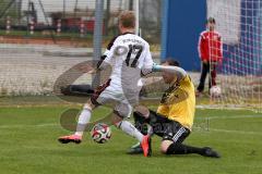 Regionaliga - FC Ingolstadt II - SV Heimstetten - Riegger Samuel #17 Ingolstadt - Pintar Igor Torwart Heimstetten - Foto: Jürgen Meyer