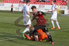 Regionaliga - FC Ingolstadt II - 1.FC Schweinfurt 05 - Fenninger Christof #14 rot Ingolstadt - Pfeffer Christopher Torwart Schweinfurt - Foto: Jürgen Meyer