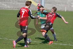 Regionaliga Bayern - FC Ingolstadt II - SV Schalding-Heining - Fenninger Christof rot FC Ingolstadt - Eibl Josef grün Schalding - Foto: Jürgen Meyer