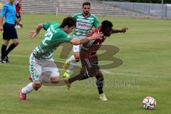 Regionalliga FC Ingolstadt 04 II - SpVgg Greuther Fürth II - Ihenacho Aloe (rot FC Ingolstadt) - Golda Johannes (grün Greuther Fürth - Foto: Jürgen Meyer