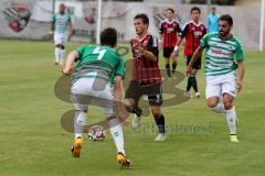 Regionalliga FC Ingolstadt 04 II - SpVgg Greuther Fürth II - Wolfsfeiner Dominik (motte rot FC Ingolstadt) - Kohlheck Julian (#4 grün Greuther Fürth) - Foto: Jürgen Meyer