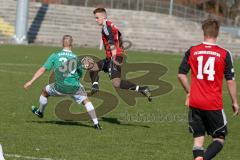 Regionaliga Bayern - FC Ingolstadt II - SV Schalding-Heining - Posselt Marcel rot FC Ingolstadt - Kurz Alexander grün Schalding - Foto: Jürgen Meyer