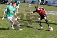 Regionaliga Bayern - FC Ingolstadt II - SV Schalding-Heining - Jainta Steffen rot FC Ingolstadt - Aringer Michael grün Schalding - Foto: Jürgen Meyer