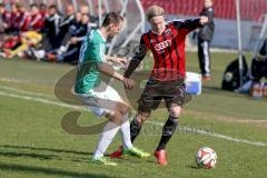 Regionaliga Bayern - FC Ingolstadt II - SV Schalding-Heining - Jessen Leon rot FC Ingolstadt - Buchinger Benedikt grün Schalding - Foto: Jürgen Meyer