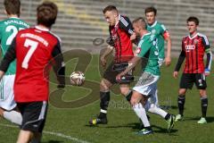 Regionaliga Bayern - FC Ingolstadt II - SV Schalding-Heining - Posselt Marcel rot FC Ingolstadt - Kurz Alexander grün Schalding - Foto: Jürgen Meyer