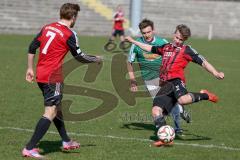 Regionaliga Bayern - FC Ingolstadt II - SV Schalding-Heining - Fenninger Christof rot FC Ingolstadt - Eibl Josef grün Schalding - Foto: Jürgen Meyer