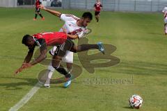 Regionlliga - FC Ingolstadt 04 II - FC Nürnberg - Ihenacho Aloy #11 rot FC Ing - Özdemir Özgür #20 weiss FC Nürnberg -  Foto: Jürgen Meyer