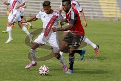 Regionlliga - FC Ingolstadt 04 II - FC Nürnberg - Ihenacho Aloy #11 rot FC Ing - Spieß David #11 weiss FC Nürnberg -  Foto: Jürgen Meyer