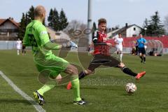 Regionaliga Bayern - FC Ingolstadt 04 - FC Kickers Würzburg -Wulnikowski Robert Torwart Würzburg - Fenninger Christof #14 FC Ingolstadt II - Foto: Jürgen Meyer