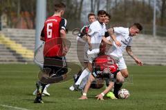 Regionaliga Bayern - FC Ingolstadt 04 - FC Kickers Würzburg - Denz Michael #5 FC Ing II - Posselt Marcel #6 FC Ingolstadt II - Lewerenz Steven #5 Würzburg - Foto: Jürgen Meyer