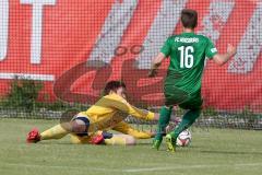 Regionaliga Bayern - FC Ingolstadt II - FC Augsburg II - Bauer Thomas Torwart FC Ingolstadt - Busching Joshua #16 grün Augsburg - Foto: Jürgen Meyer