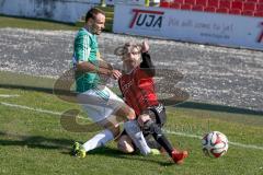 Regionaliga Bayern - FC Ingolstadt II - SV Schalding-Heining - Jessen Leon rot FC Ingolstadt - Buchinger Benedikt grün Schalding - Foto: Jürgen Meyer