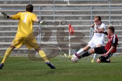 Regionaliga Bayern - FC Ingolstadt 04 - FC Kickers Würzburg - Büch Gordon #2 FC Ingolstadt 04 II - Ortag Christian Torwart FC Ingolstadt 04 II - Weiß Fabian #23 Würzburg -  Foto: Jürgen Meyer