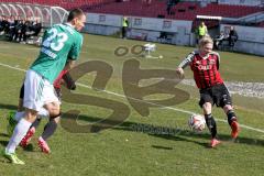 Regionaliga Bayern - FC Ingolstadt II - SV Schalding-Heining - Jessen Leon rot FC Ingolstadt - Buchinger Benedikt grün Schalding - Foto: Jürgen Meyer