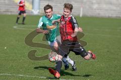 Regionaliga Bayern - FC Ingolstadt II - SV Schalding-Heining - Fenninger Christof rot FC Ingolstadt - Eibl Josef grün Schalding - Foto: Jürgen Meyer