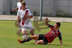 Regionlliga - FC Ingolstadt 04 II - FC Nürnberg -  Knezevic Ivan #40 weiss Nürnberg links - Büch Gordon #2 rot FC Ing 04 - Foto: Jürgen Meyer