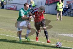 Regionaliga Bayern - FC Ingolstadt II - SV Schalding-Heining - Jessen Leon rot FC Ingolstadt - Buchinger Benedikt grün Schalding - Foto: Jürgen Meyer