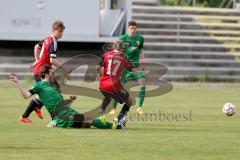 Regionaliga Bayern - FC Ingolstadt II - FC Augsburg II - Riegger Samuell #17 rot Ingolstadt - Ekin Aref #13 grün Augsburg - Foto: Jürgen Meyer