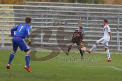 Regionaliga - Saison 2015/2016 - FC Ingolstadt 04 II - 1. FC Nürnberg II - Thomas Pledl rot FCI II - Kolbe Sebastian Torwart Nürnberg II - Foto: Jürgen Meyer