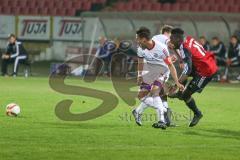 Regionaliga - Saison 2015/2016 - FC Ingolstadt 04 II - SpVgg Unterhaching - Ihenacho Aloy rot FCI - Taffertshofer Ulrich weiss Unterhaching - Foto: Jürgen Meyer