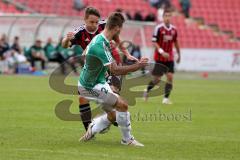 Regionaliga - Saison 2015/2016 - FC Ingolstadt 04 II - SV Schalding-Heining - FThomas Pledl FC Ingolstadt II - Gahabka Adrian grün Schalding - Foto: Jürgen Meyer