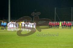 Regionaliga - Saison 2015/2016 - FC Ingolstadt 04 II - SpVgg Unterhaching - Gedenkminute für den verstobenen Betreuer Erwin Kick - Foto: Jürgen Meyer