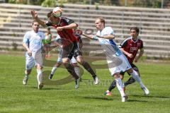 Regionaliga - Saison 2015/2016 - FC Ingolstadt 04 II - SV 01 Victoria Aschaffenburg - Giuseppe Leo rot FCI beim Kopfball - Foto: Jürgen Meyer
