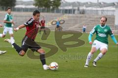 Regionaliga - Saison 2015/2016 - FC Ingolstadt 04 II - SV Schalding-Heining - Müller Stefan FC Ingolstadt II - Escherich Sebastian grün Schalding - Foto: Jürgen Meyer