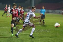 Regionaliga - Saison 2015/2016 - FC Ingolstadt 04 II - SpVgg Unterhaching - Ammari Sammy rot FCI mit seinem Führungstreffer zum 1:0 - Welzmüller Josef weiss Unterhaching - Foto: Jürgen Meyer