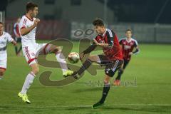 Regionaliga - Saison 2015/2016 - FC Ingolstadt 04 II - SpVgg Unterhaching - Ammari Sammy rot FCI - Welzmüller Josef weiss Unterhaching - Foto: Jürgen Meyer