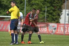 Regionaliga - Saison 2015/2016 - FC Ingolstadt 04 II - SV 01 Victoria Aschaffenburg - Andreas Buchner FCI mit der Entscheidung des Schiedsrichter nicht einverstanden - Foto: Jürgen Meyer