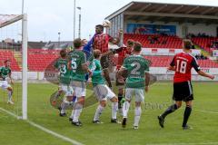 Regionaliga - Saison 2015/2016 - FC Ingolstadt 04 II - SV Schalding-Heining - Ihenacho Aloy #11 rot FC Ingolstadt - Ammary Sammy rot FC Ingolstadt II - Resch Werner Torwart SChalding - Foto: Jürgen Meyer