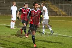 Regionaliga - Saison 2015/2016 - FC Ingolstadt 04 II - TSV Buchbach - Stefan Müller rot FCI U23 mit dem 1:0 Führungstreffer - Jubel - Foto: Jürgen Meyer