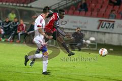 Regionaliga - Saison 2015/2016 - FC Ingolstadt 04 II - SpVgg Unterhaching - Ihenacho Aloy rot FCI - Taffertshofer Ulrich weiss Unterhaching - Foto: Jürgen Meyer