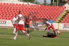Regionalliga Bayern 2015 / 2016 - FC Ingolstadt 04 II - SSV Jahn Regensburg - Posselt Marcel #6 rot FC Ingolstadt 04 II klärt mit einem Foul - Foto: Jürgen Meyer