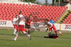 Regionalliga Bayern 2015 / 2016 - FC Ingolstadt 04 II - SSV Jahn Regensburg - Posselt Marcel #6 rot FC Ingolstadt 04 II klärt mit einem Foul - Foto: Jürgen Meyer