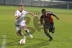 Regionaliga - Saison 2015/2016 - FC Ingolstadt 04 II - SpVgg Unterhaching - Ihenacho Aloy FCI - Dombrowka Max weiß Unterhaching - Foto: Jürgen Meyer