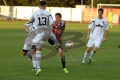 Regionaliga - Saison 2015/2016 - FC Ingolstadt 04 II - TSV Rain/Lech - Buchner Andreas #16 rot Ingolstadt - Bobinger Domonik weiß Rain/Lech - Foto: Jürgen Meyer