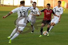 Regionaliga - Saison 2015/2016 - FC Ingolstadt 04 II - TSV Rain/Lech - Buchner Andreas #16 rot Ingolstadt - Bobinger Domonik weiß Rain/Lech - Foto: Jürgen Meyer