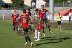 Regionalliga Bayern 2015 / 2016 - FC Ingolstadt 04 II - SSV Jahn Regensburg - Schiller Marcel und Gashi Albano FC Ing. beim Kopfball - Foto: Jürgen Meyer