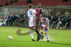 Regionaliga - Saison 2015/2016 - FC Ingolstadt 04 II - SpVgg Unterhaching - Ihenacho Aloy rot FCI - Taffertshofer Ulrich weiss Unterhaching - Foto: Jürgen Meyer