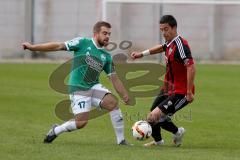 Regionaliga - Saison 2015/2016 - FC Ingolstadt 04 II - SV Schalding-Heining - Müller Stefan rot FC Ingolstadt II - Wirth Michael grün Schalding - Foto: Jürgen Meyer