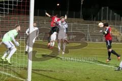 Regionaliga - Saison 2015/2016 - FC Ingolstadt 04 II - TSV Buchbach - Stefan Müller rot FCI U23 mit dem 1:0 Führungstreffer - Thomas Reichlmayr Torwart Buchbach - Jubel - Foto: Jürgen Meyer