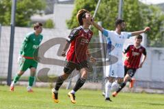 Regionaliga - Saison 2015/2016 - FC Ingolstadt 04 II - SV 01 Victoria Aschaffenburg - Ryoma Watanabe rot FCI mit dem 4:3 Führungstreffer - Alban Lekaj weiss Aschaffenburg - Jubel - Tor - Foto: Jürgen Meyer