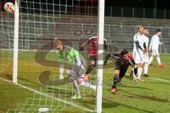 Regionaliga - Saison 2015/2016 - FC Ingolstadt 04 II - TSV Buchbach - Stefan Müller rot FCI U23 mit dem 1:0 Führungstreffer - Thomas Reichlmayr Torwart Buchbach - Jubel - Foto: Jürgen Meyer